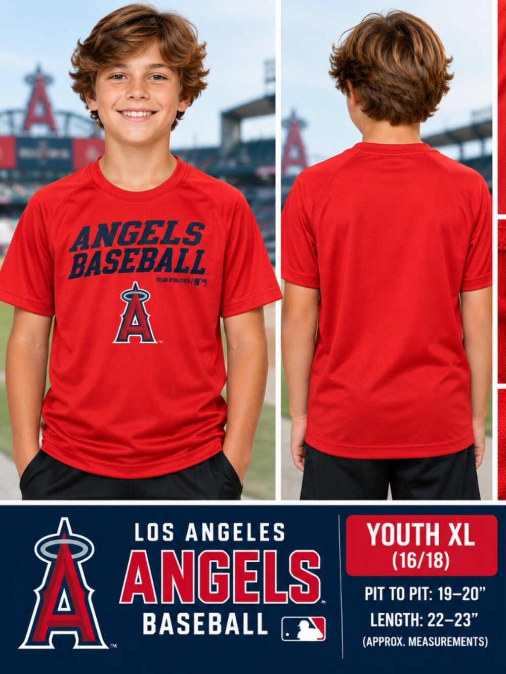 Los Angeles Angels Baseball Shirt – Youth XL 16/18 – $23